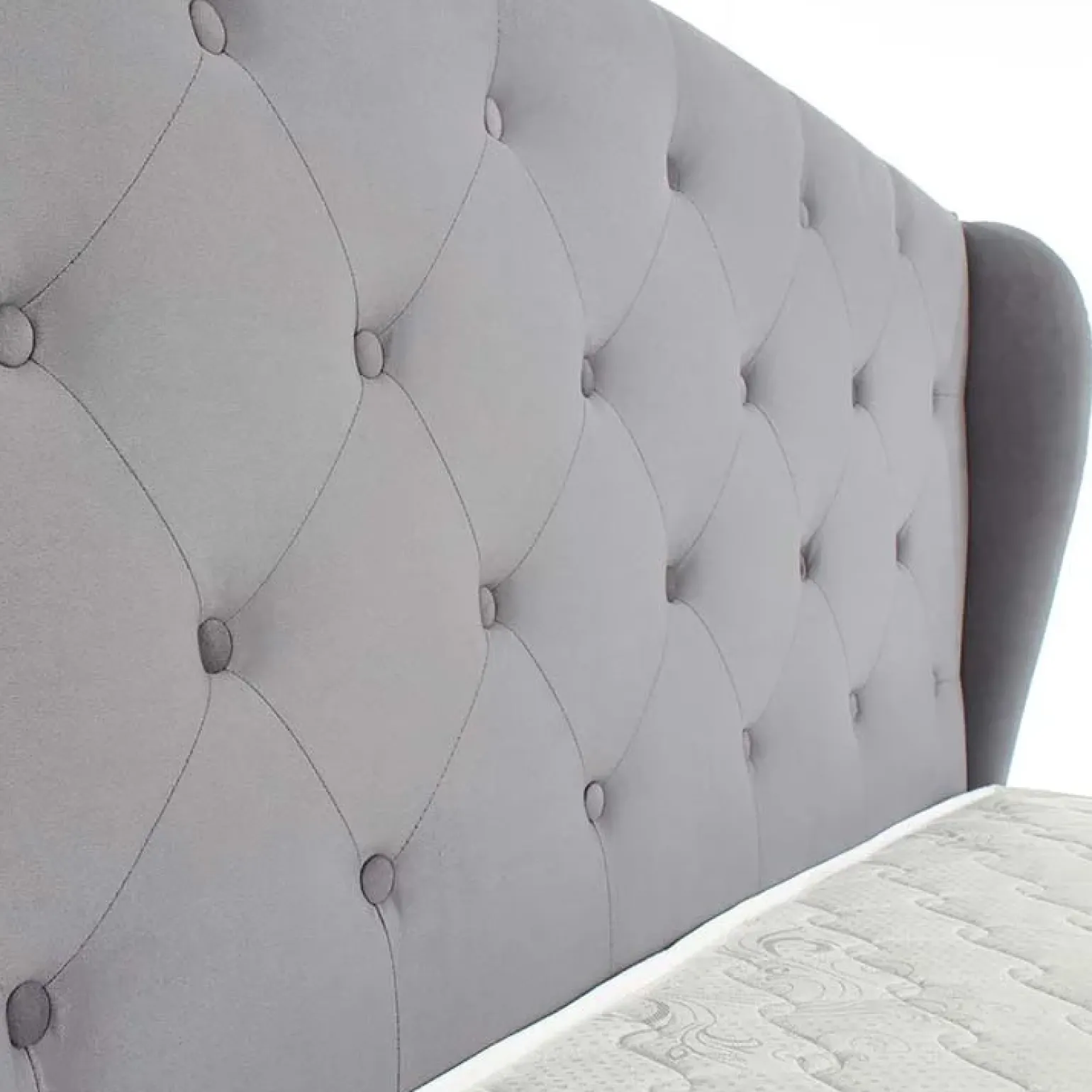 Letto matrimoniale in tessuto con cassetti 160x200cm grigio Ravello Gihome®