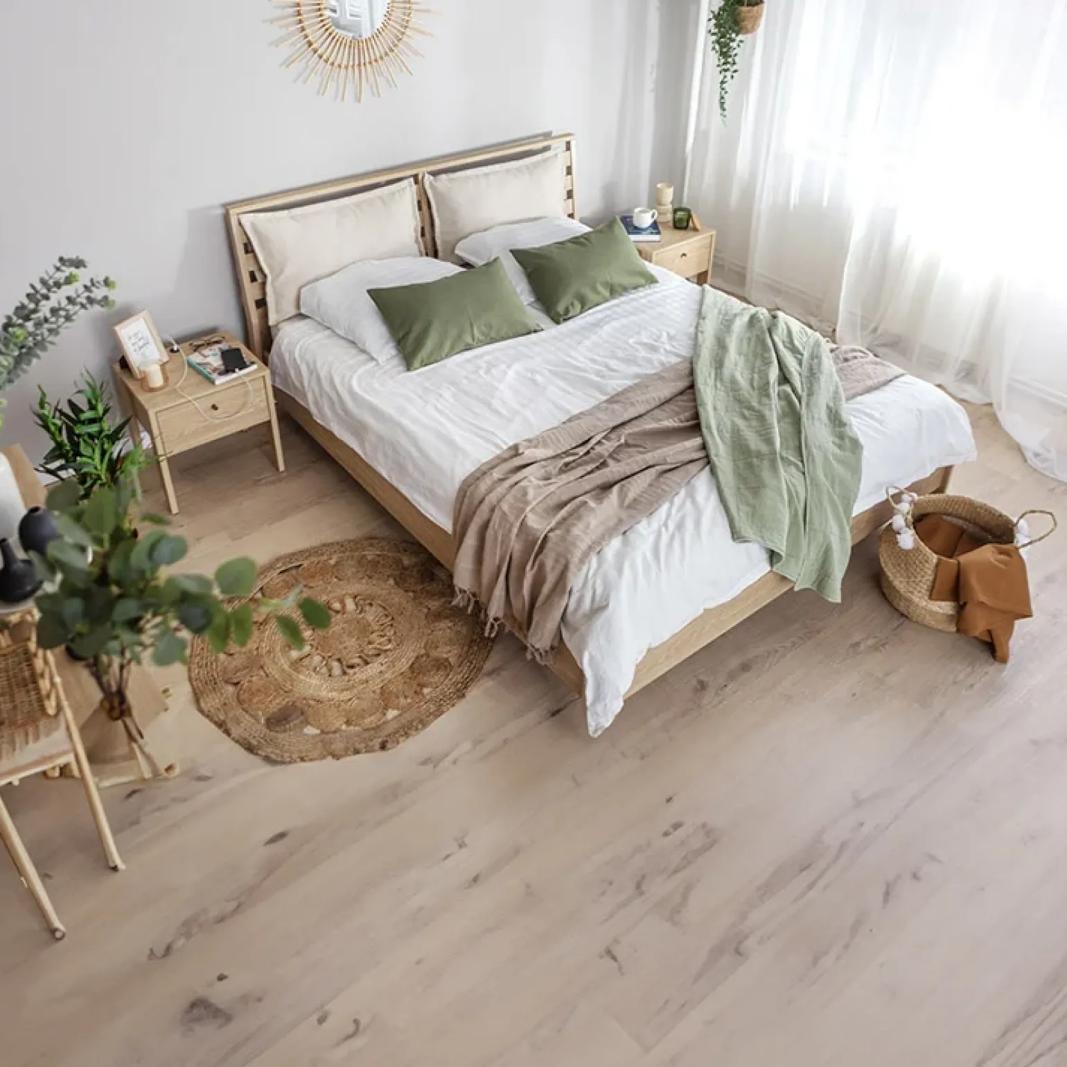 Letto matrimoniale oversize contenitore 180x200cm rovere Noor