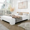 Letto matrimoniale 160x200cm bianco rovere Relaxio
