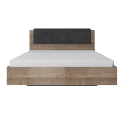 Letto matrimoniale 160x200cm grigio quercia Dable