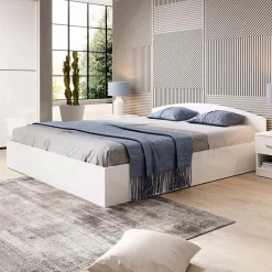 Letto matrimoniale 160x200cm standard bianco lucido Roma-Sorrento