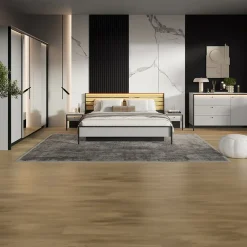 Letto oversize contenitore 180x200cm con LED e presa USB-C grigio nero rovere Luna