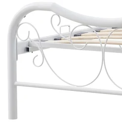 Letto singolo 90x200cm grigio moderno con testiera bianco Geki
