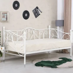 Letto singolo 90x200cm moderno con testiera bianco Azahara