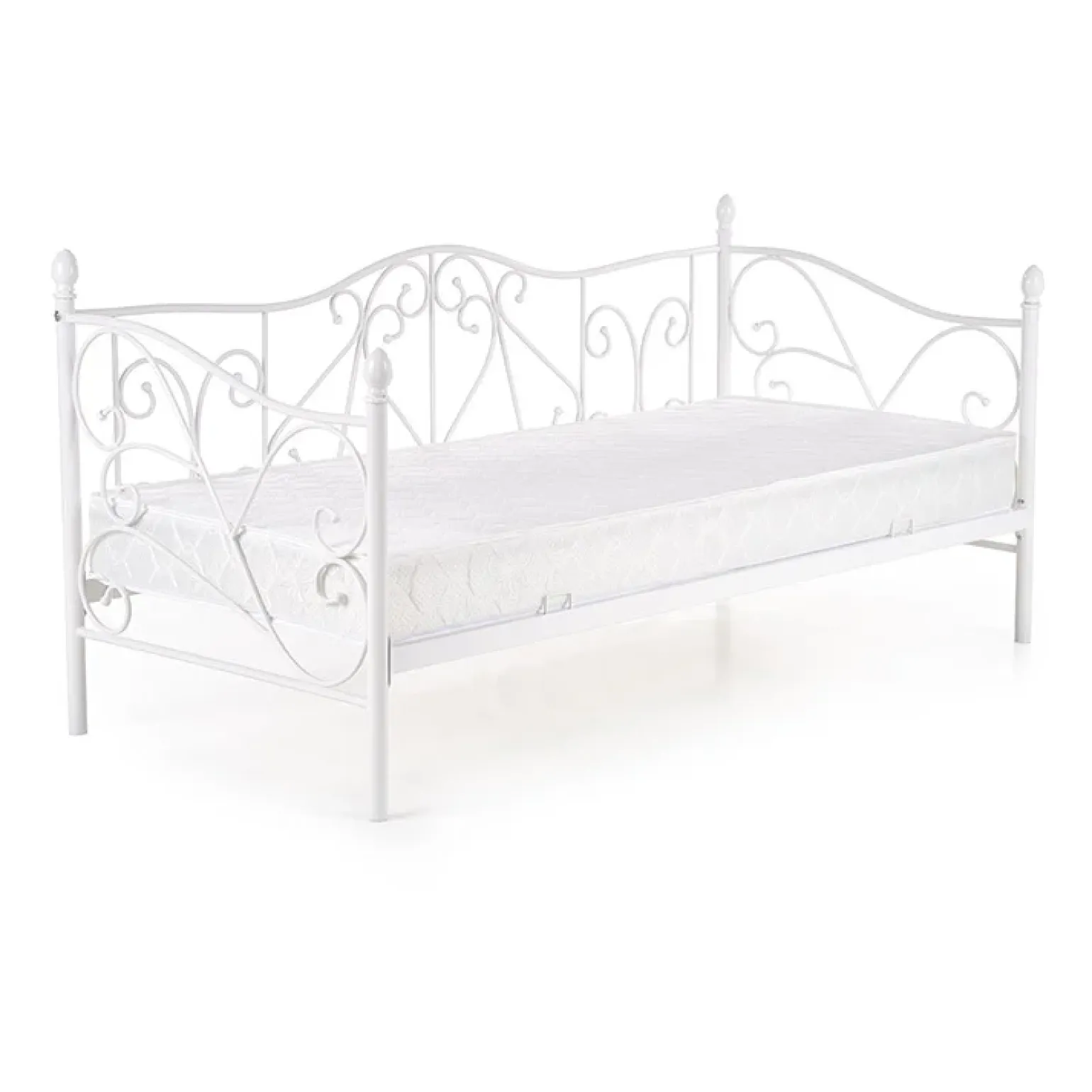 Letto singolo 90x200cm moderno con testiera bianco Azahara