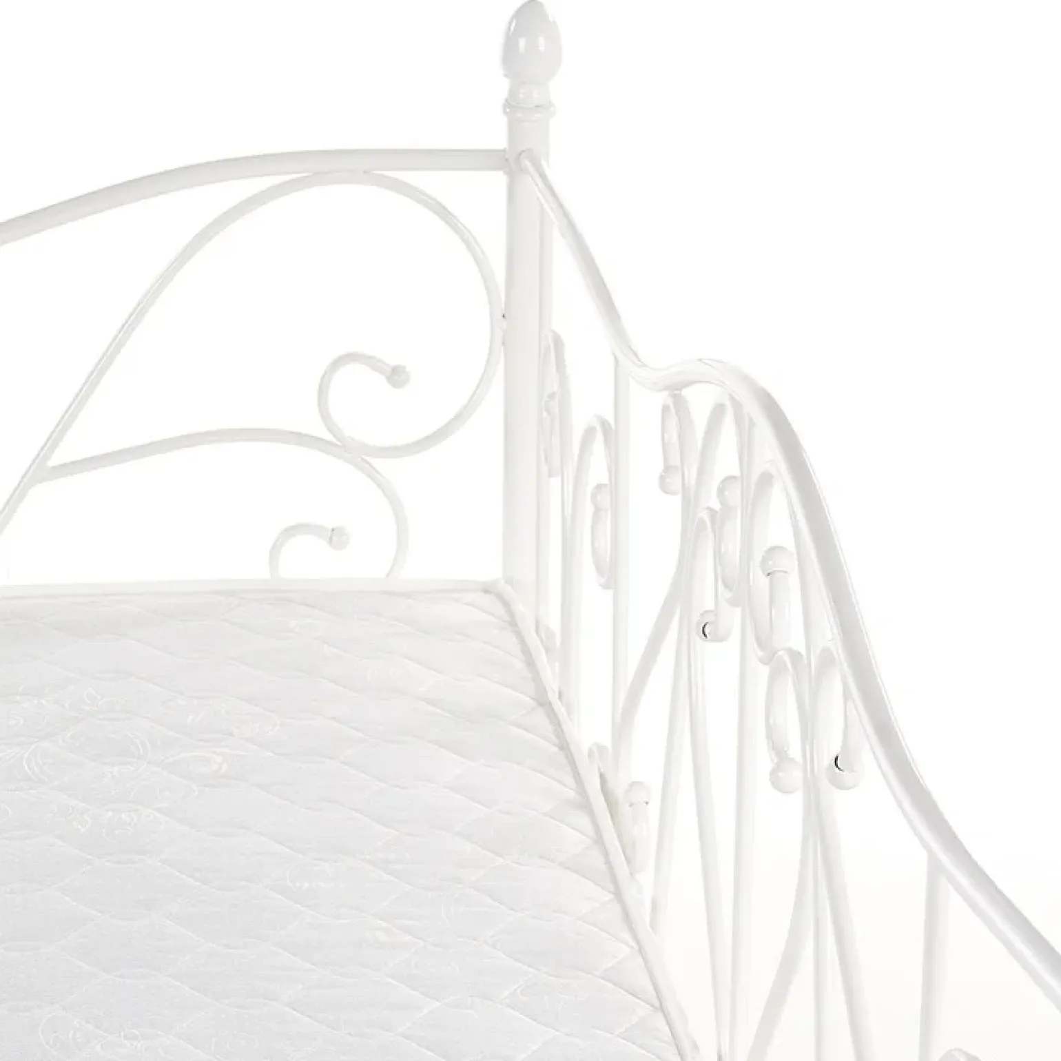 Letto singolo 90x200cm moderno con testiera bianco Azahara