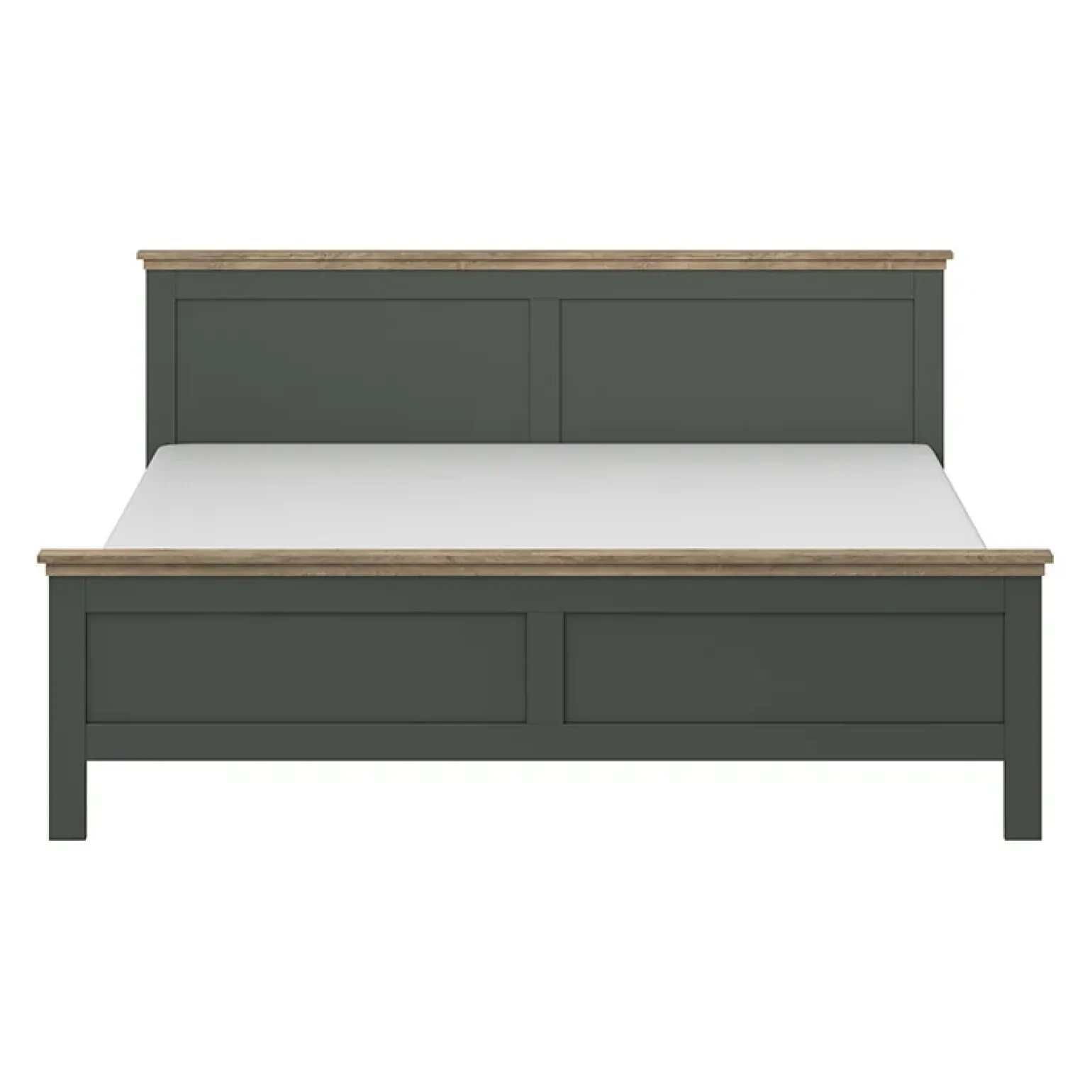 Letto 140x200cm alla francese design moderno verde quercia Texel