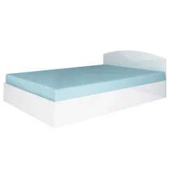 Letto 140x190cm alla francese moderno bianco lucido Tropea