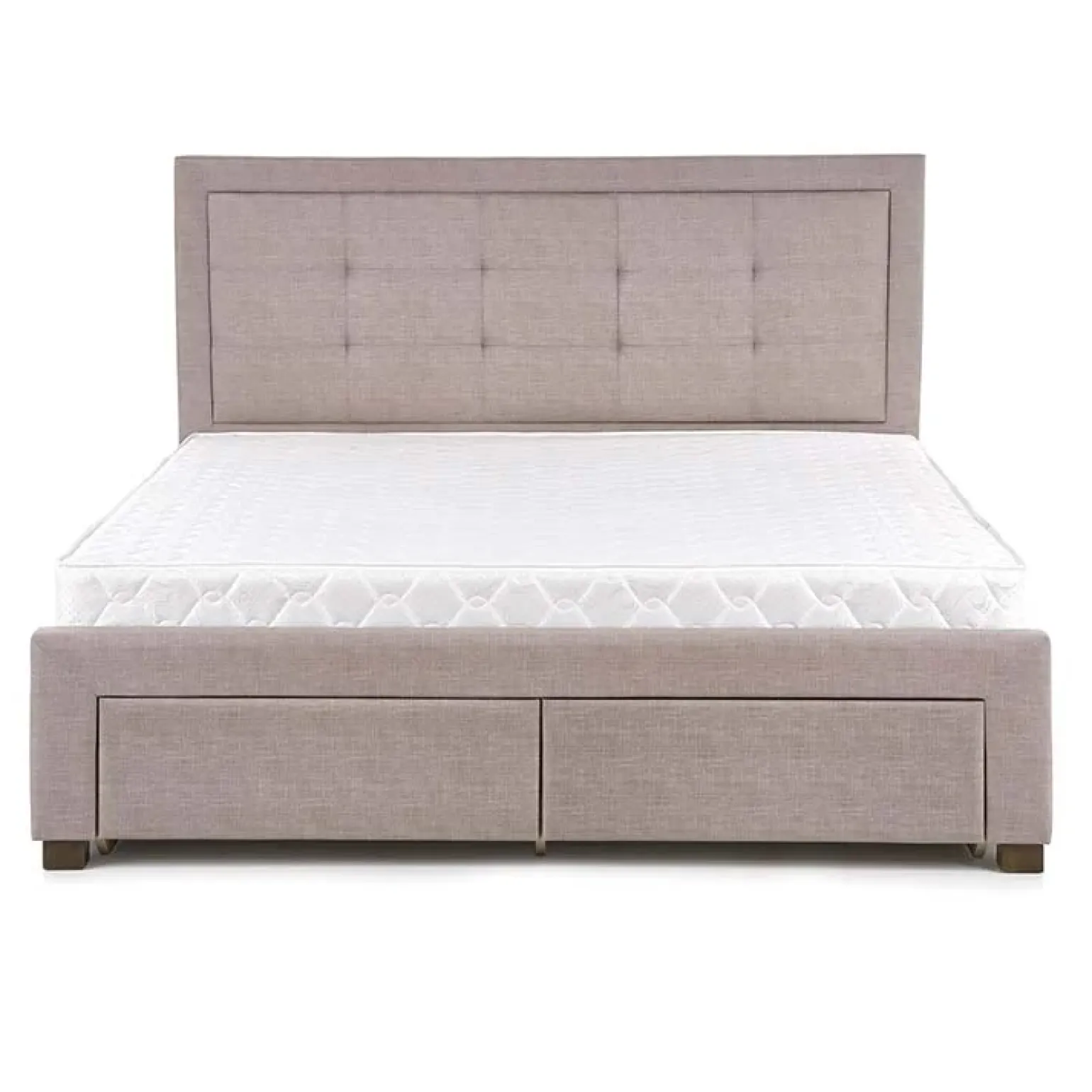 Letto 160x200cm matrimoniale con cassettoni beige Quarto Gihome®