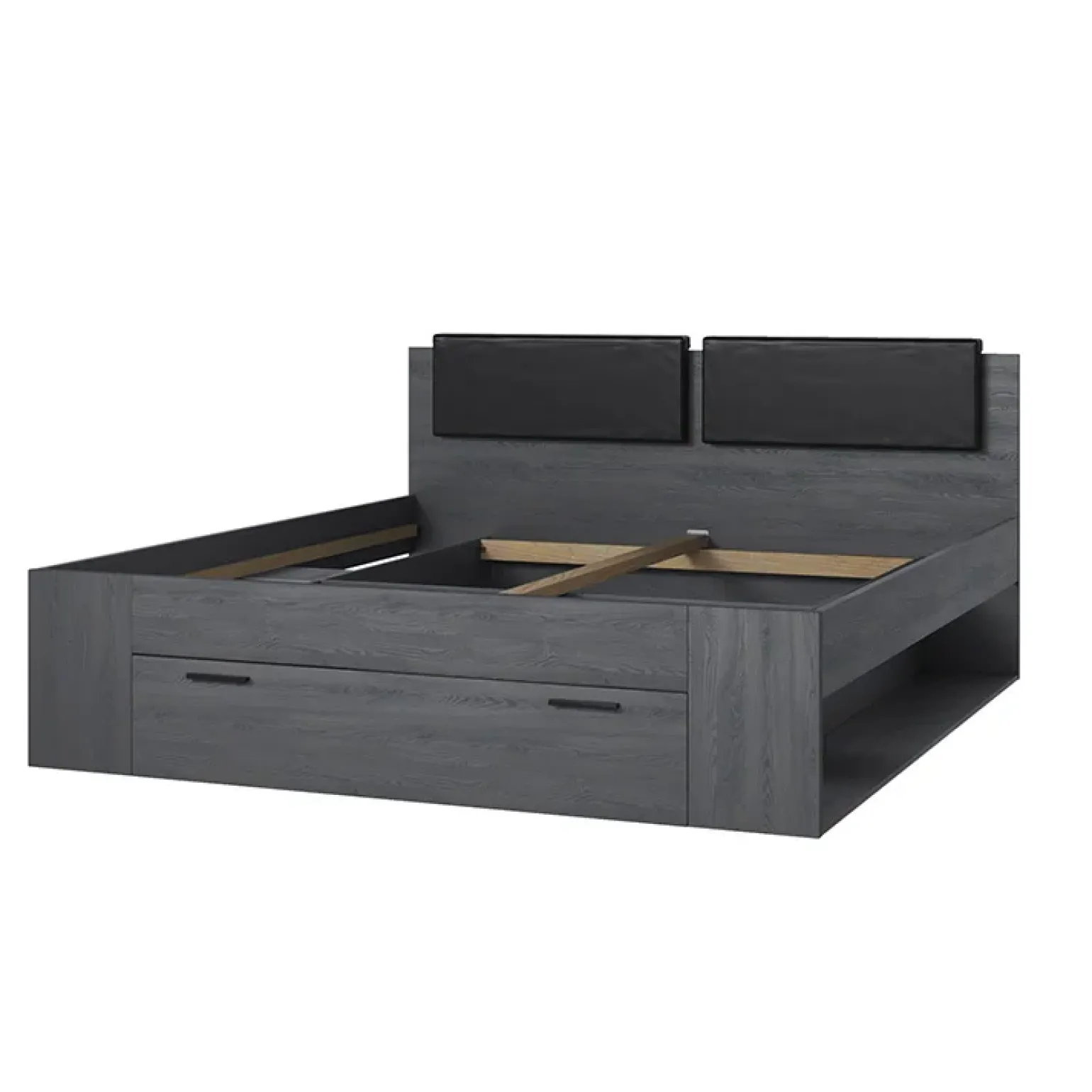 Letto 180x200cm matrimoniale oversize con cassettone ossido Cortina Gihome®