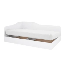 Letto 82x190cm singolo contenitore bianco opaco Alex Gihome®