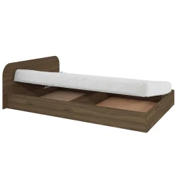 Letto 120x190cm una piazza e mezza contenitore noce Carducci
