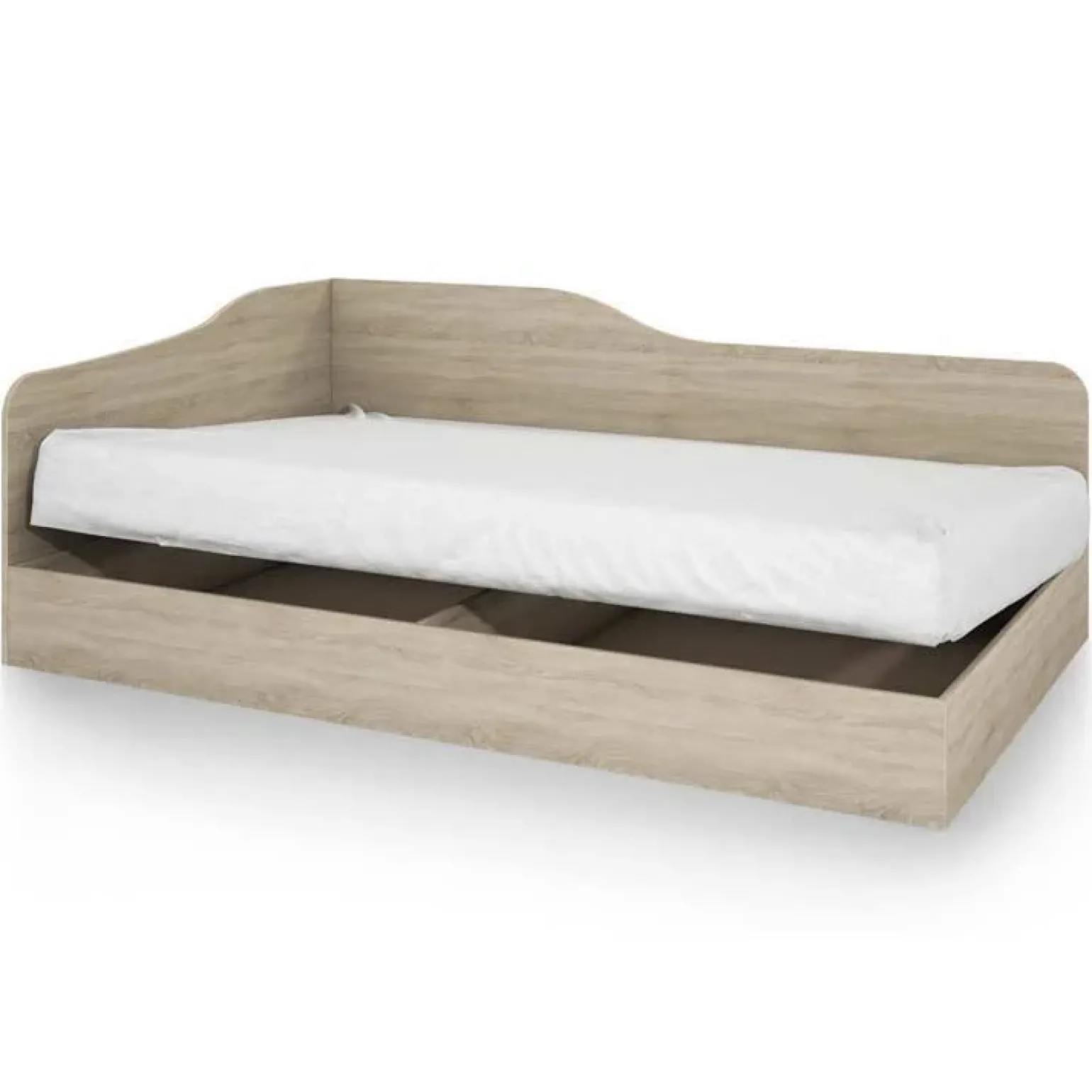 Letto 120x190cm una piazza e mezza contenitore rovere Alex Gihome®