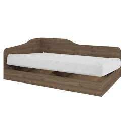 Letto 120x190cm una piazza e mezza contenitore noce Alex Gihome®