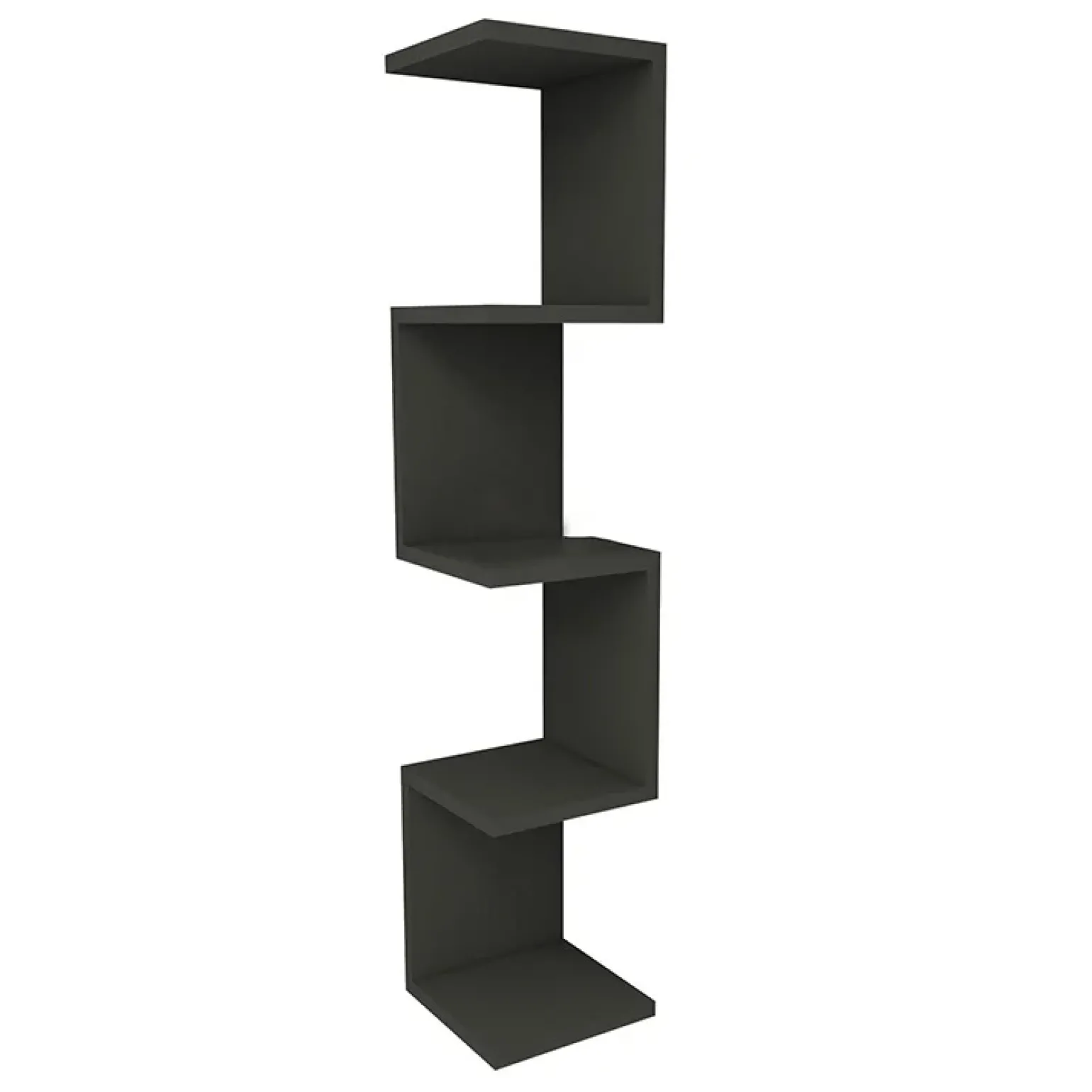 Libreria angolare da parete 22x111h cm con ripiani antracite Reale