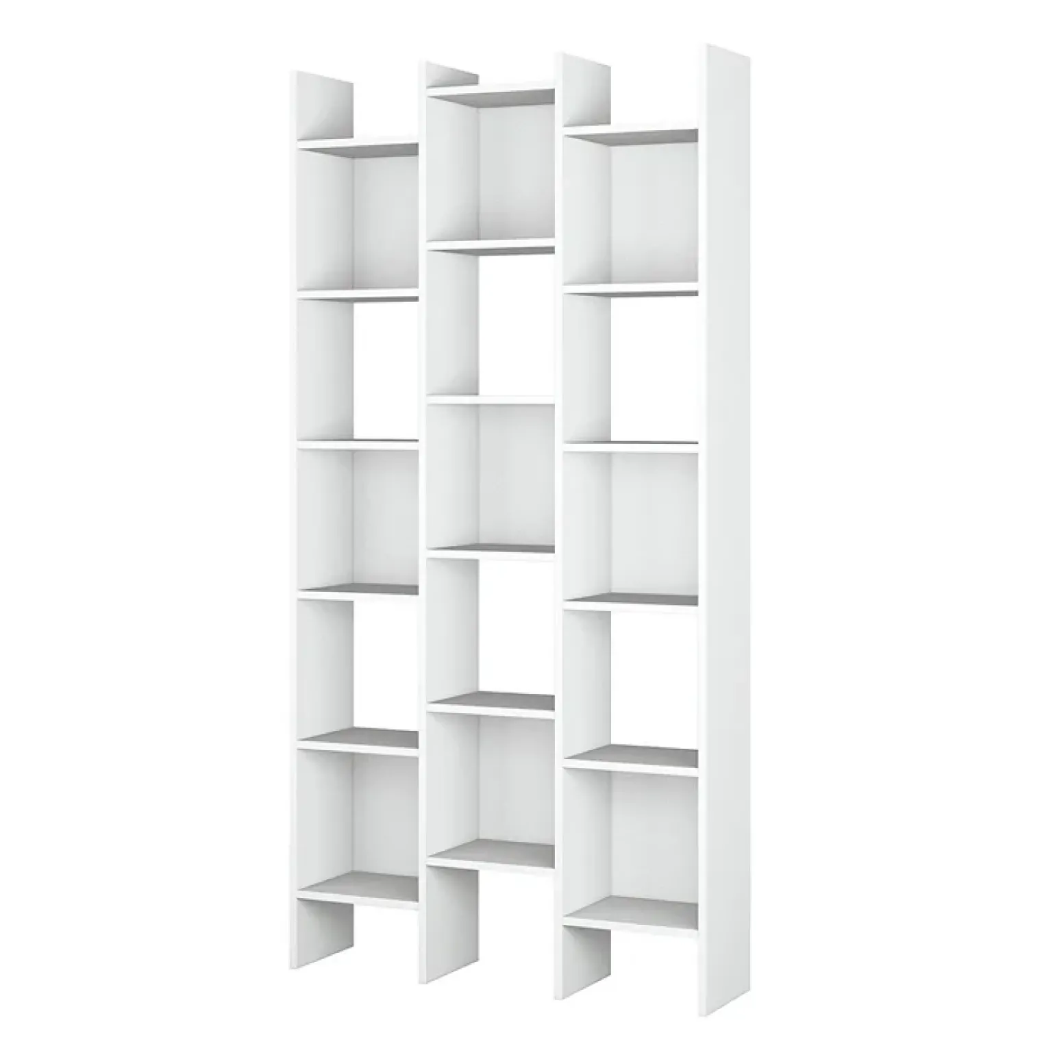 Libreria da parete scaffale 96x192h cm moderna bianco opaco Jasmine