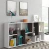 Libreria orizzontale 180x80h cm moderna bianco opaco ossido Texas