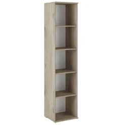 Libreria ufficio 40x176h cm a colonna con ripiani rovere Time I
