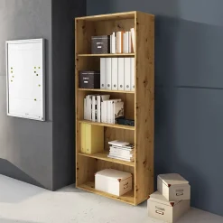 Libreria ufficio 79x188h cm moderna rovere Woody