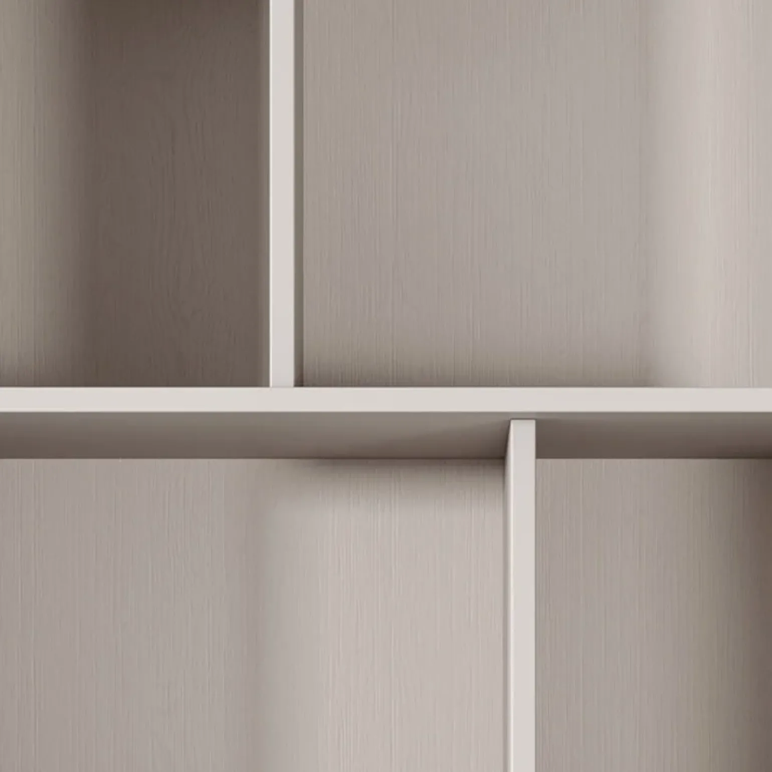 Libreria 88x194h cm 2 cassetti 8 vani a giorno beige cannettato Ramis