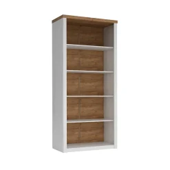 Libreria 90x198h cm 5 ripiani bianco frassinato rovere Provenza