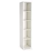 Libreria 40x200h cm con ripiani moderna bianco opaco Viki