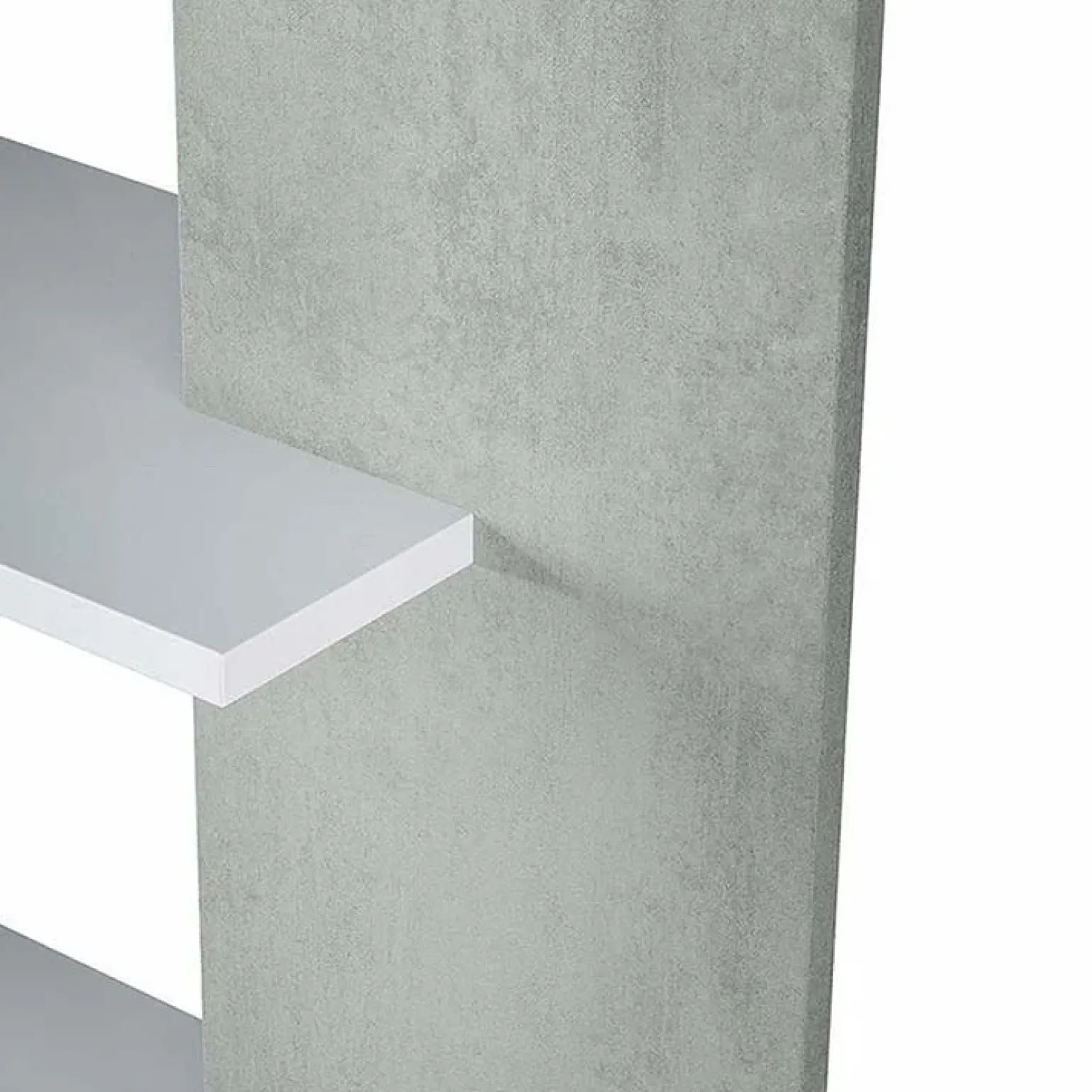 Libreria 90x180h cm moderna bianco opaco cemento Elira