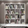 Libreria 175x175h cm moderna componibile bianco frassinato Kubic 04