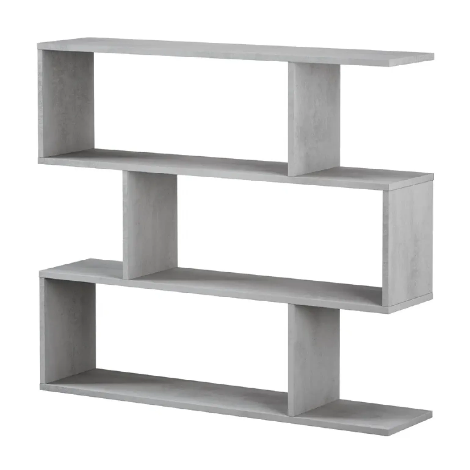 Libreria 110x97h cm moderna design soggiorno cemento Sakura