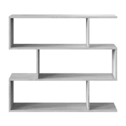 Libreria 110x97h cm moderna design soggiorno cemento Sakura
