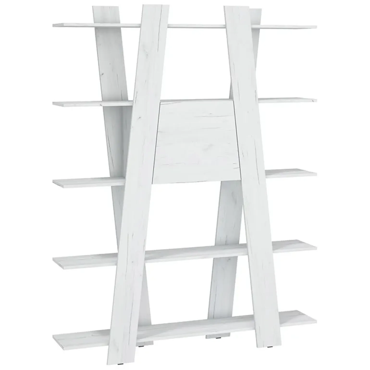 Libreria 150x194h cm moderna soggiorno bianca Cosmo