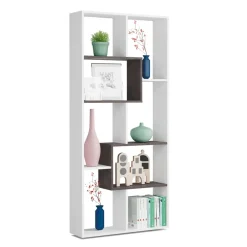 Libreria 80x180h cm multiposizione moderna bianco opaco ossido Texas