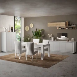 Madia alta 106x171h cm 2 ante bianco opaco Deluxe