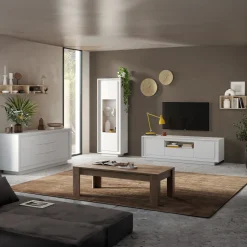 Madia alta 106x171h cm 2 ante bianco opaco Deluxe