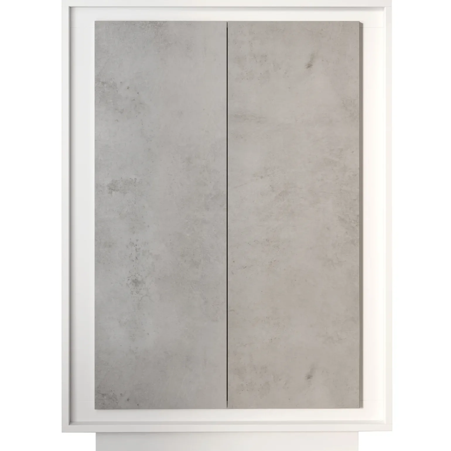 Madia alta 106x171h cm 2 ante bianco opaco grigio cemento Deluxe