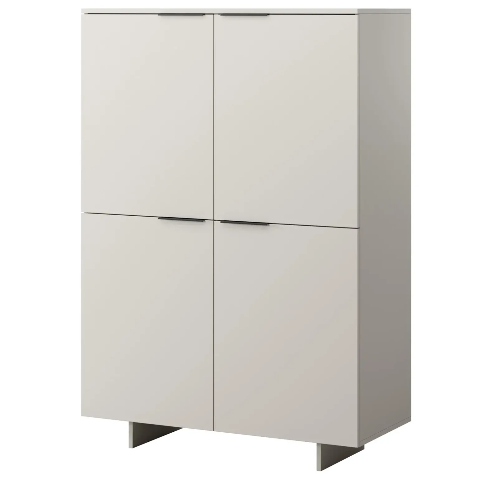 Madia alta 100x145h cm 4 ante soggiorno grigio Stone
