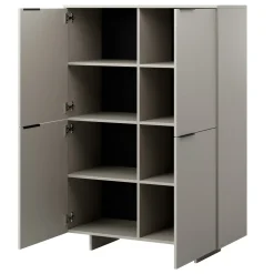 Madia alta 100x145h cm 4 ante soggiorno grigio Stone