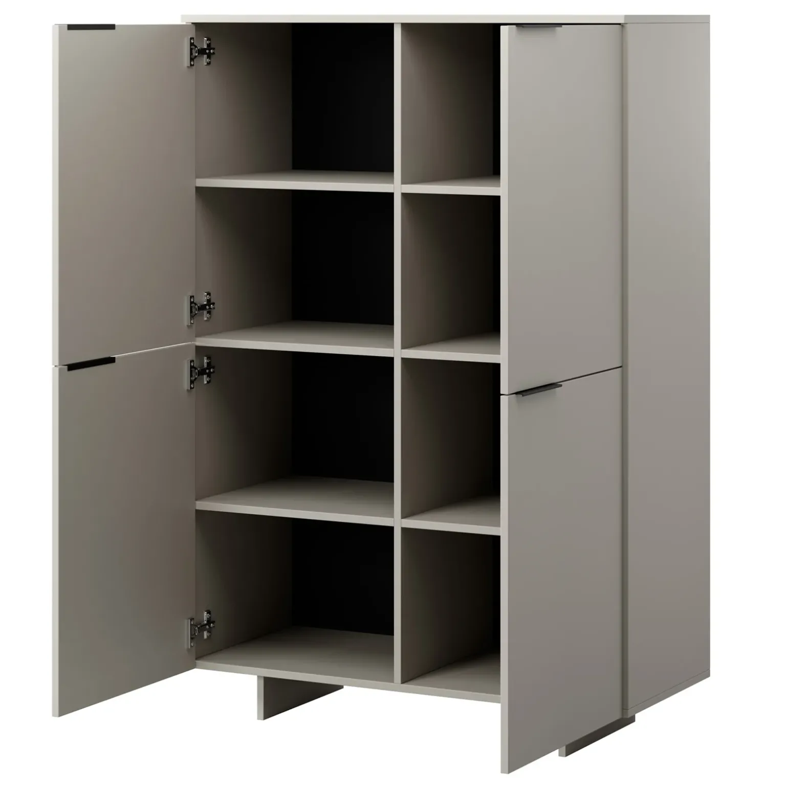 Madia alta 100x145h cm 4 ante soggiorno grigio Stone