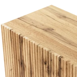 Madia con camino 181x83h cm moderno cannettato quercia Essence