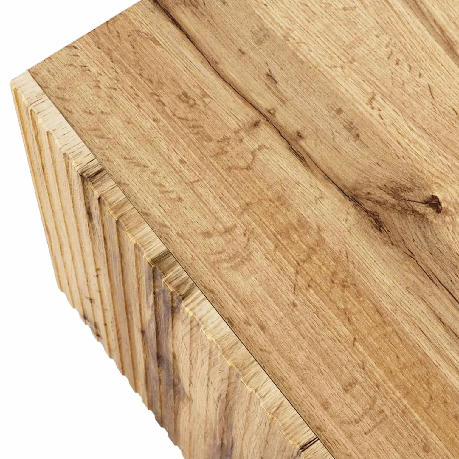 Madia con camino 181x83h cm moderno cannettato quercia Essence