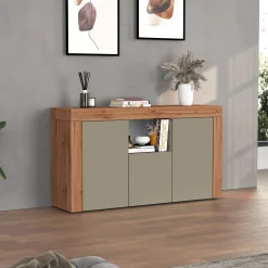 Madia moderna 155x85h cm tortora rovere Block