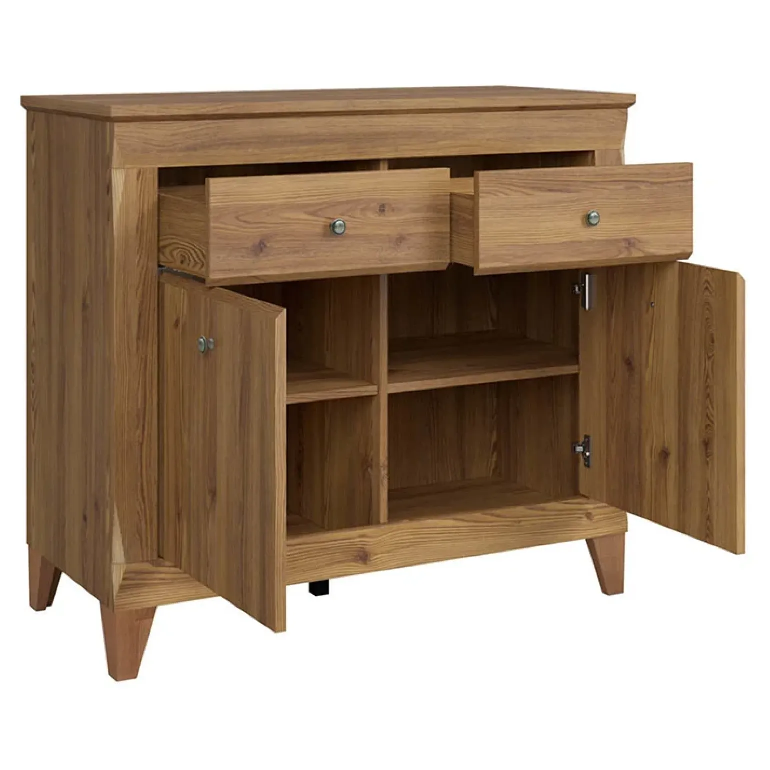 Madia 110x98h cm 2 ante 2 cassetti rovere scuro Lucca