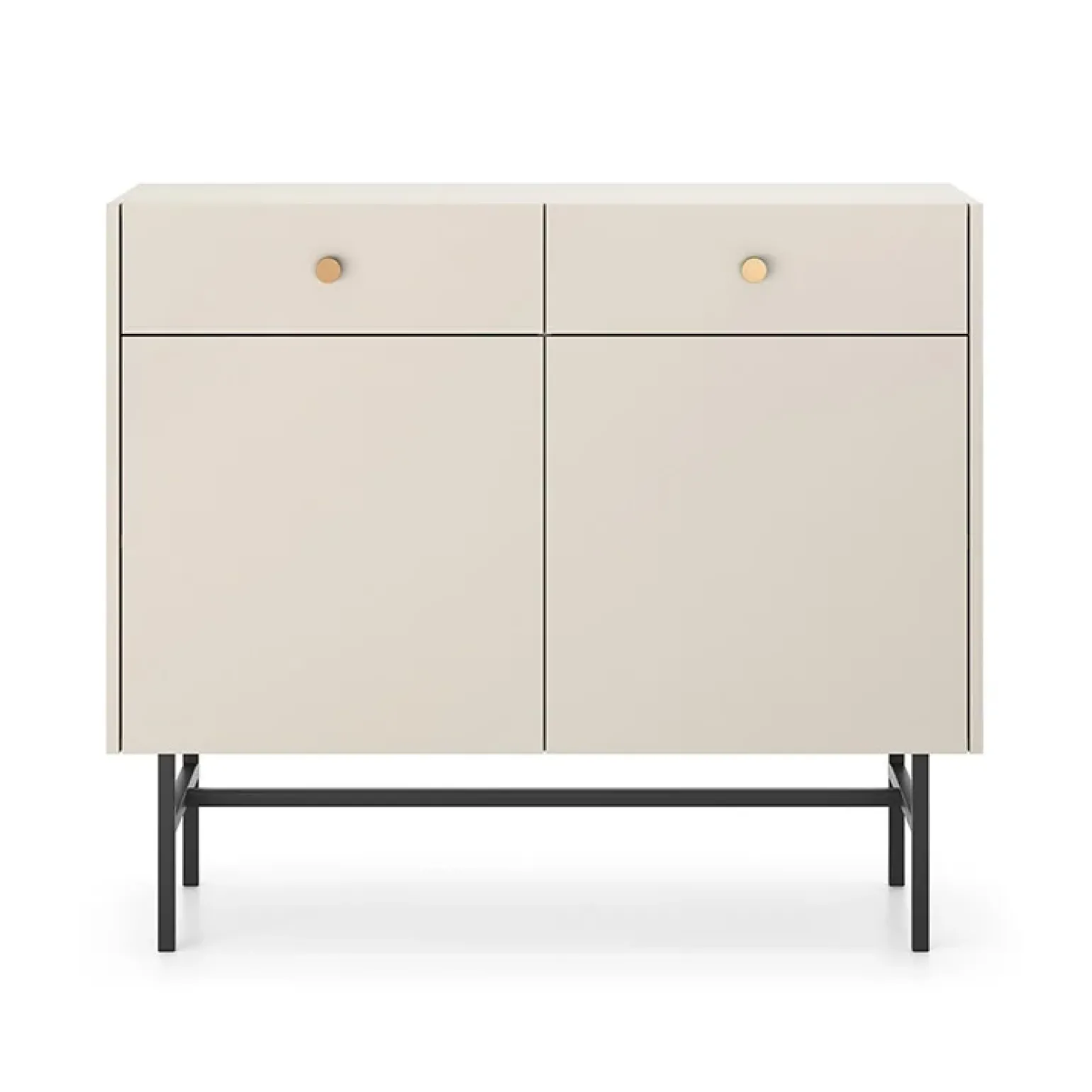 Madia 105x90h cm 2 ante 2 cassetti moderna beige Eterna
