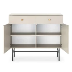 Madia 105x90h cm 2 ante 2 cassetti moderna beige Eterna