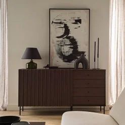 Madia 165x87h cm 2 ante 4 cassetti wengè Blackwood