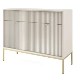 Madia 104x83h cm 2 ante 2 cassetti moderna design beige Alisa
