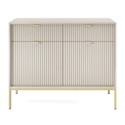 Madia 104x83h cm 2 ante 2 cassetti moderna design beige Alisa