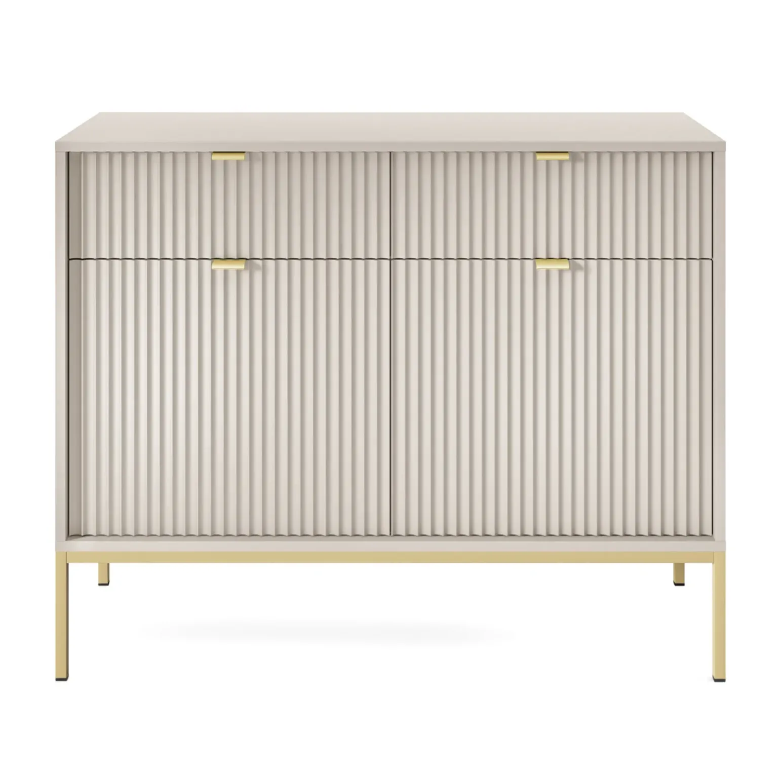 Madia 104x83h cm 2 ante 2 cassetti moderna design beige Alisa