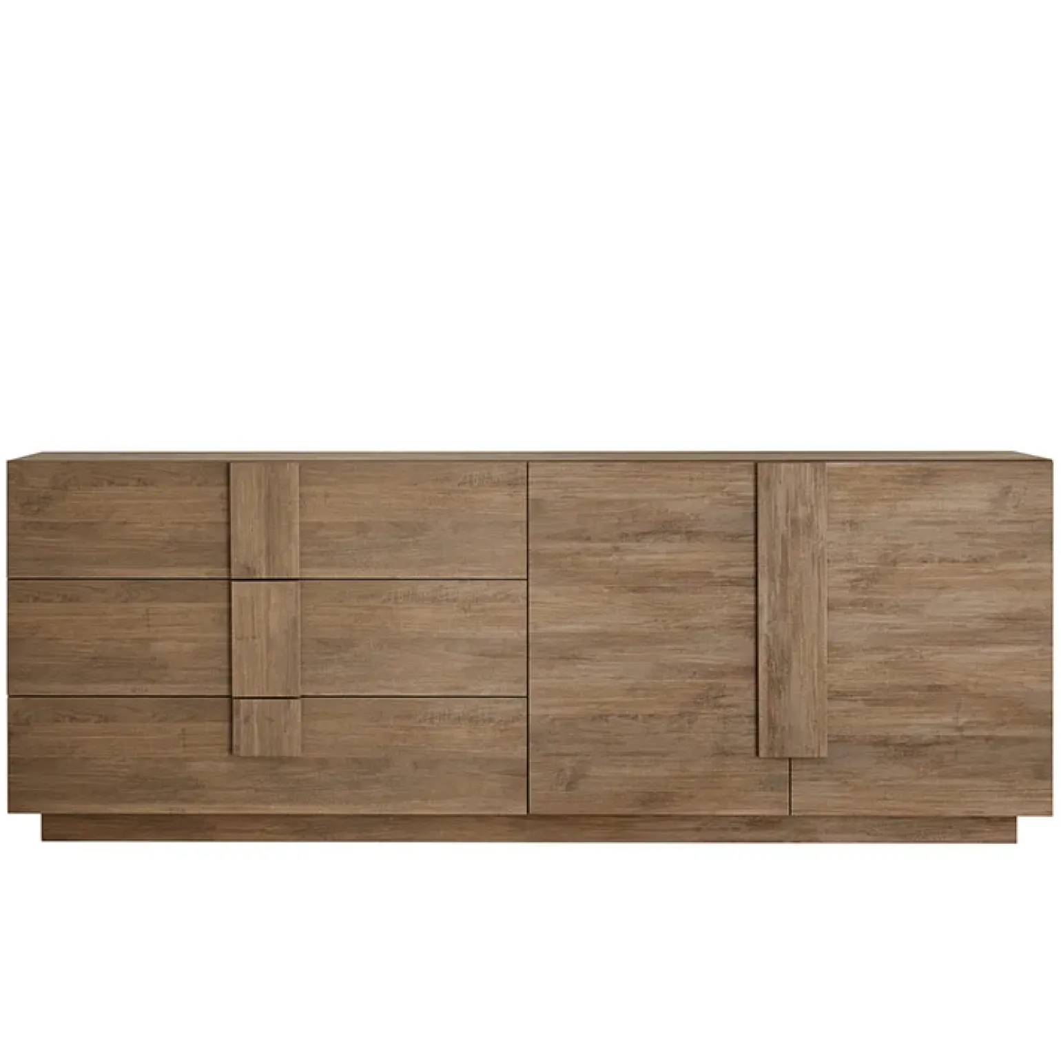 Madia 241x90h cm 2 ante 3 cassetti moderna rovere Alvarez