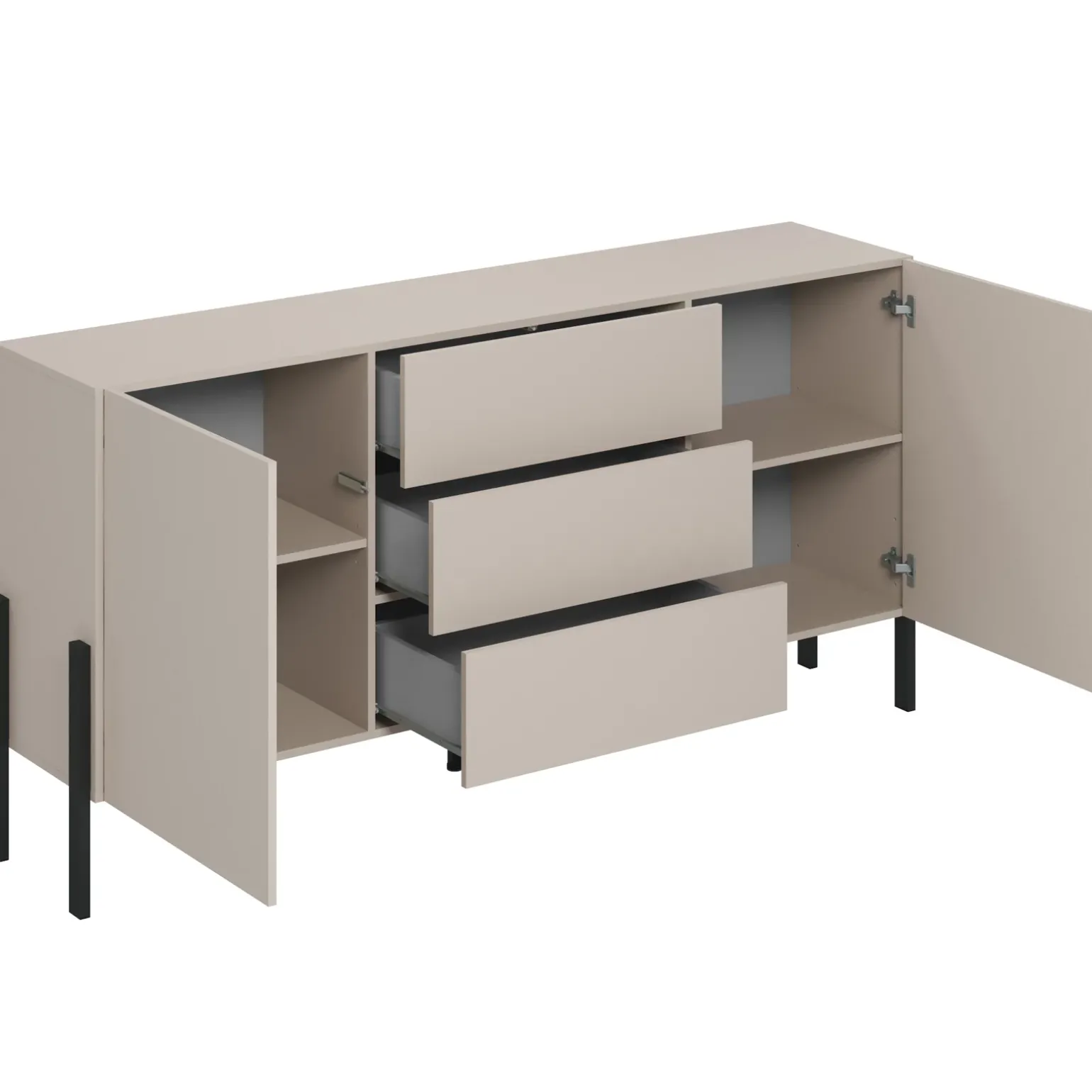 Madia 180x90h cm 2 ante 3 cassetti moderna beige cashmere Simple